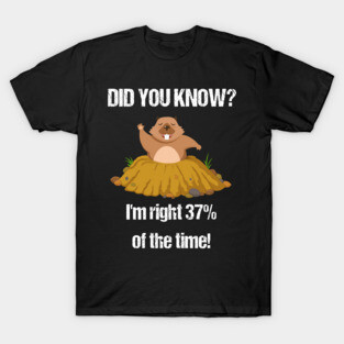 Funny Groundhog Day Gift T-Shirt | Weatherman Statistics T-Shirt