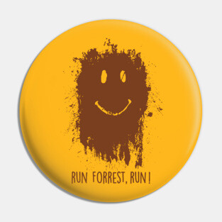 Run Forrest Gump Smile Pin