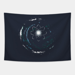 Space and Time and the Universe - Science Shirt Tapestry