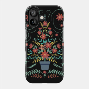 Classic Christmas: Folk Art Christmas Tree Phone Case