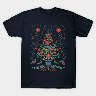 Classic Christmas: Folk Art Christmas Tree T-Shirt