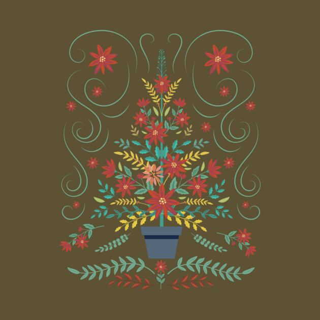 Classic Christmas: Folk Art Christmas Tree by SWON Design