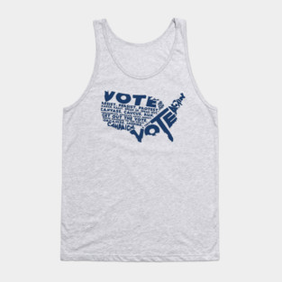 Vote And Then Resist Persist Protest Blue Wave GOTV Design Tank Top