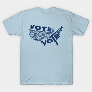 Vote And Then Resist Persist Protest Blue Wave GOTV Design T-Shirt