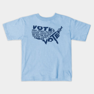 Vote And Then Resist Persist Protest Blue Wave GOTV Design Kids T-Shirt