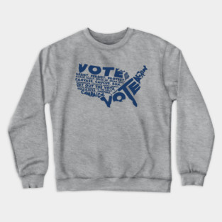 Vote And Then Resist Persist Protest Blue Wave GOTV Design Crewneck Sweatshirt