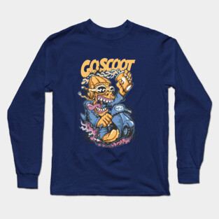 scooter boy art Long Sleeve T-Shirt
