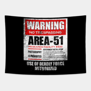 Warning Area 51 Tapestry