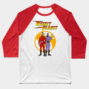 Weekly Planet vs. Defenders of the Earth Baseball T-Shirt
