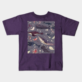 Whale song (lavander) Kids T-Shirt