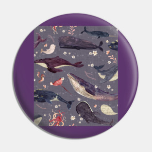 Whale song (lavander) Pin