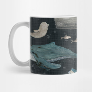 Whale song (charcoal) Mug