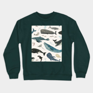 Whale song (blue) Crewneck Sweatshirt