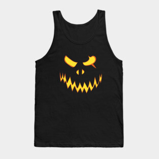 Halloween pumpkin face Tank Top