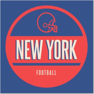 new york retro football Posters and Art