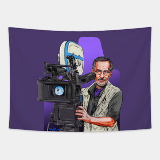 Steven Spielberg - An illustration by Paul Cemmick Tapestry