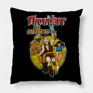 Distressed Thundarr the barbarian Pillow