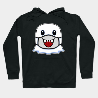 Happy Ghost Halloween with Smiling Mask Hoodie