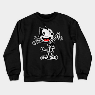 Halloween Skull Felix the cat Crewneck Sweatshirt