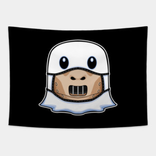 Ghost Halloween with Cannibal Mask Tapestry