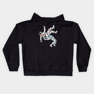 Astronauts Jiu-Jitsu Wrestling Kids Hoodie