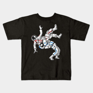 Astronauts Jiu-Jitsu Wrestling Kids T-Shirt