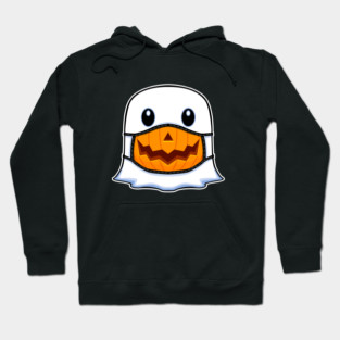 Ghost Halloween with Pumpkin Mask Hoodie