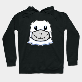Ghost Halloween with Jack Mask Hoodie