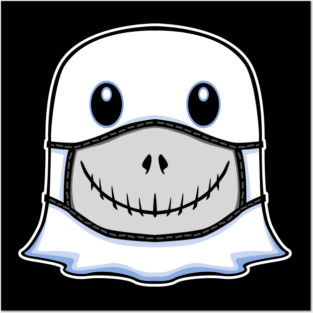 Ghost Halloween with Jack Mask Posters and Art
