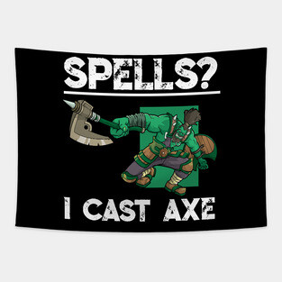 D20 Roleplaying Humor Orc Warrior Class Meme Berserker RPG Tapestry