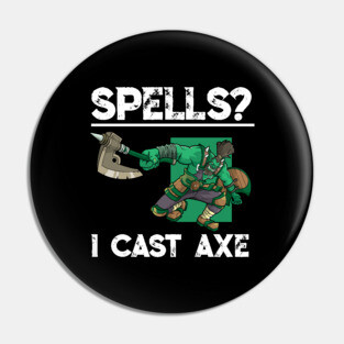 D20 Roleplaying Humor Orc Warrior Class Meme Berserker RPG Pin