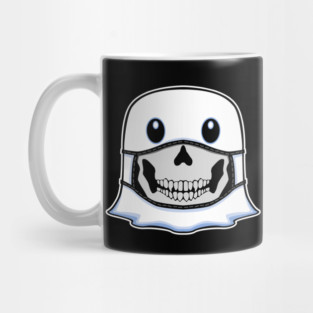 Ghost Halloween with Skull Mask Mug