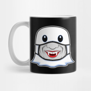 Ghost Halloween with Vampire Mask Mug