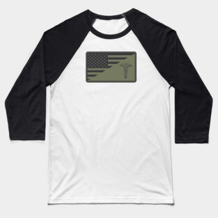 Combat Medic Patch (subdued) Baseball T-Shirt