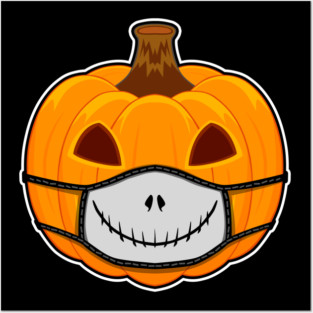 Pumpkin Halloween with Jack mask Posters and Art