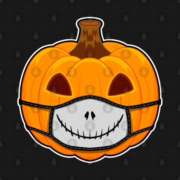 Pumpkin Halloween with Jack mask by Prescillian Art