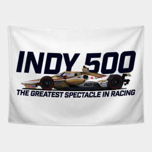 Indy Greatest Spectacle (blue text) Tapestry