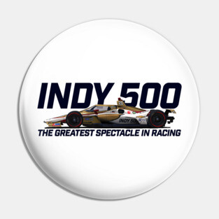 Indy Greatest Spectacle (blue text) Pin