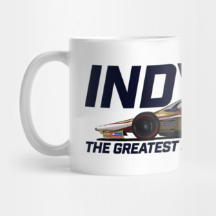 Indy Greatest Spectacle (blue text) Mug