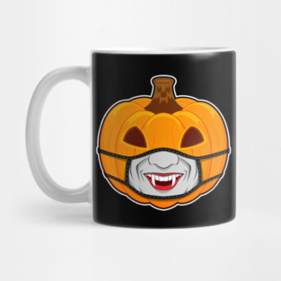 Pumpkin Halloween with Vampire Mask Mug