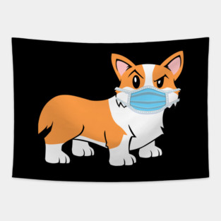 Pembroke Corgi Quarantine Mode Tapestry