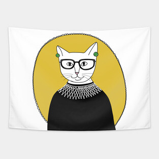 RBG As a Cat Tapestry