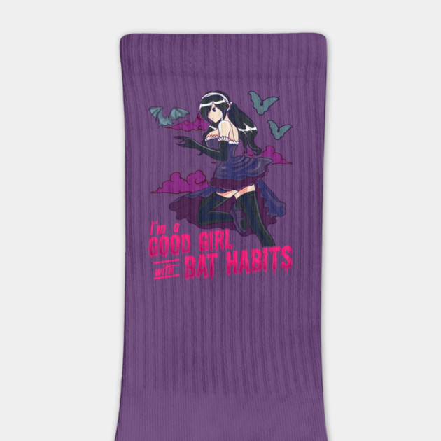 Goth Anime Bat Habits Girl by creative