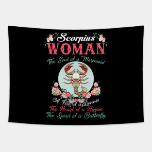 Scorpio Zodiac, Scorpio Woman Gift, Scorpio Birthday Gift, Scorpio Girl Gift, Scorpio Birthday Girl, Scorpio Birthday Woman Tapestry