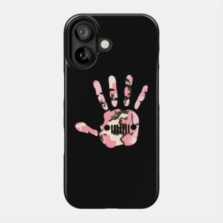 Jeep Wave Camouflage Hand Print, Funny Jeep Camo Pink Grill Palm Vintage Design for Jeep Lovers Phone Case