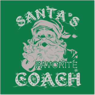 Santas Favorite Coach Christmas Holiday Posters and Art