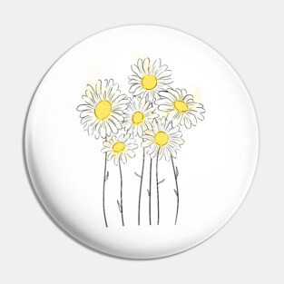 Daisy Flower Pin