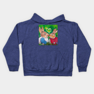 Bunnies Rabbits bunny hug Kids Hoodie