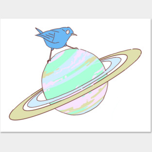 The blue sky is a Bird Posters and Art