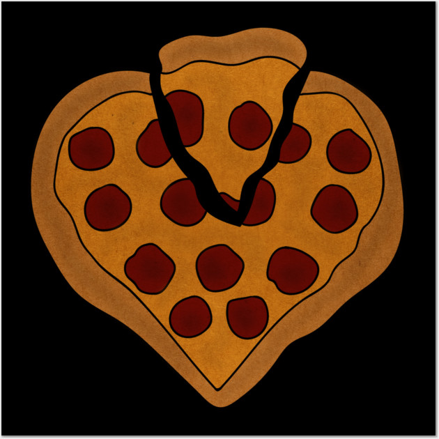 Pizza Love Heart, Pizza Lover Wall Art by logiamerch